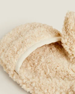 Accessories*ZARA Home Faux Shearling Mittens Beige