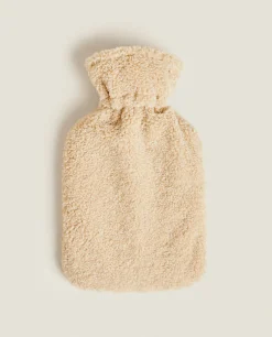 Accessories*ZARA Home Faux Shearling Water Bottle Beige