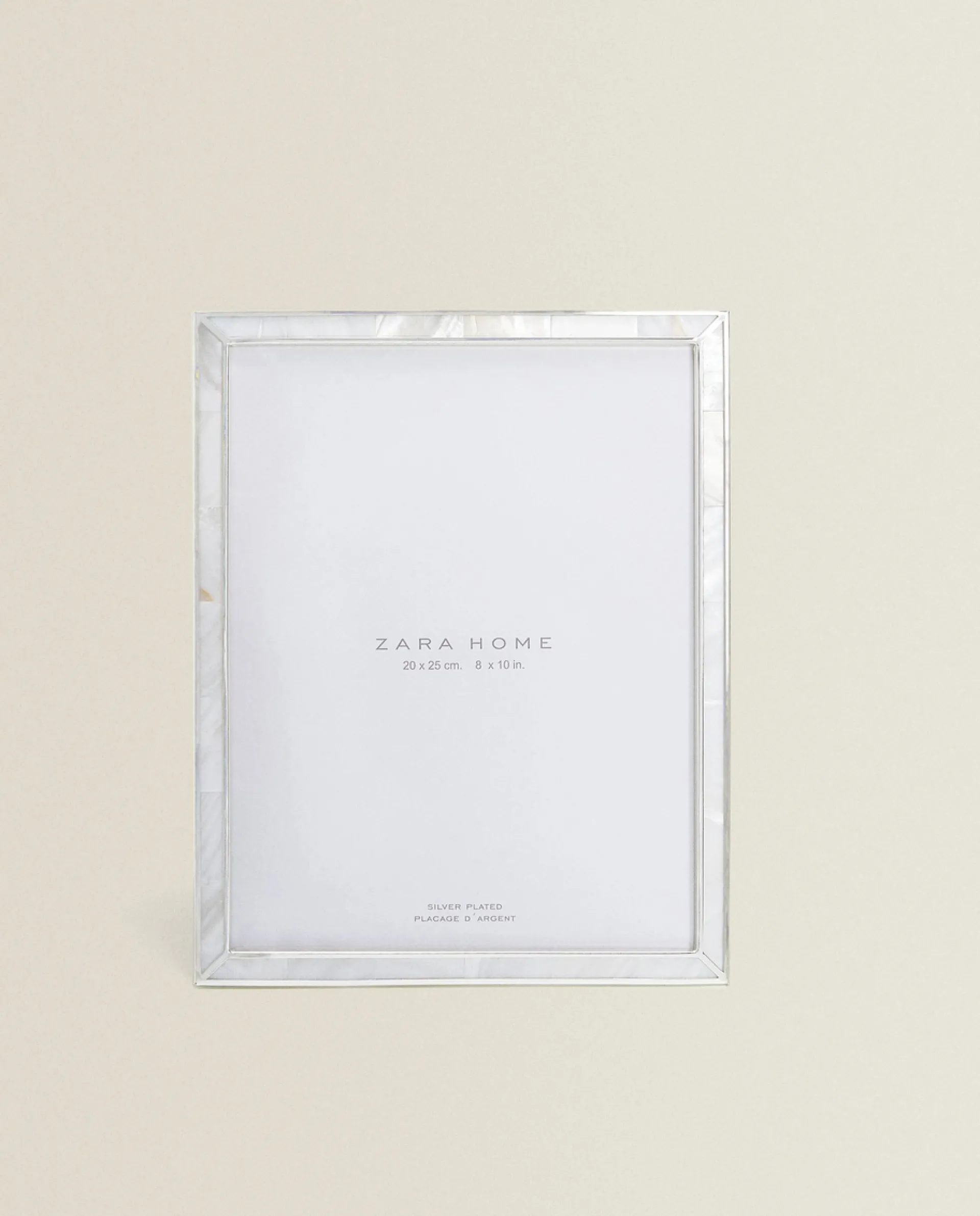Frames And Canvases*ZARA Home Fine-Edge Mother-Of-Pearl Frame White