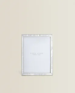 Frames And Canvases*ZARA Home Fine-Edge Mother-Of-Pearl Frame White