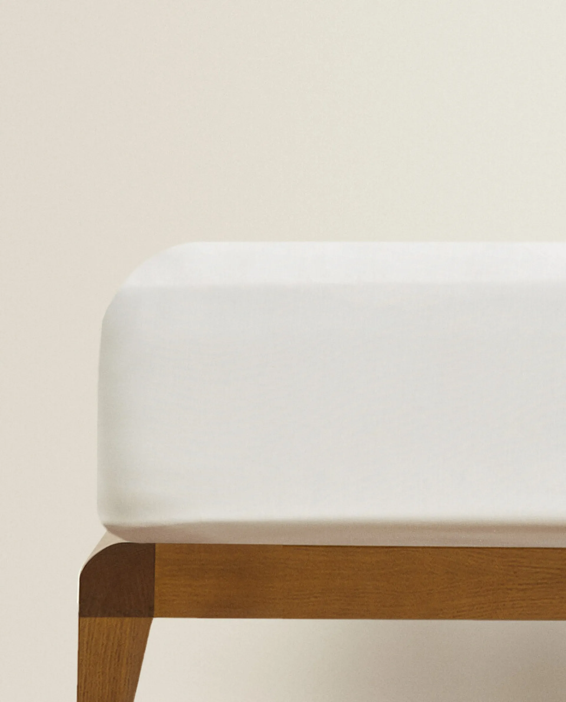 Crib Bedding*ZARA Home Fitted Sheet With Topstitching Oyster White