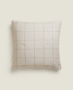 Quilts*ZARA Home Flannel Throw Pillow Cover Sand