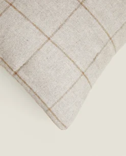 Quilts*ZARA Home Flannel Throw Pillow Cover Sand