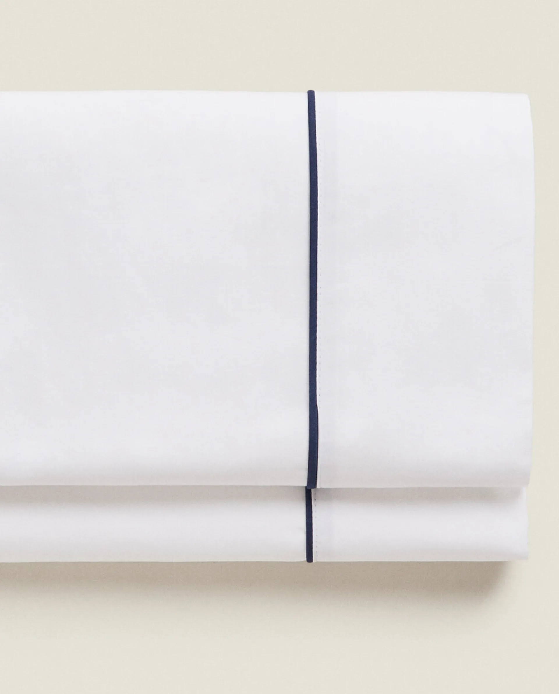Flat Sheets*ZARA Home Flat Sheet With Piping Blue