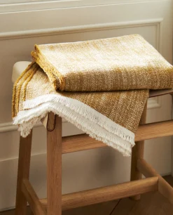 Blankets*ZARA Home Flecked Blanket Mustard Yellow