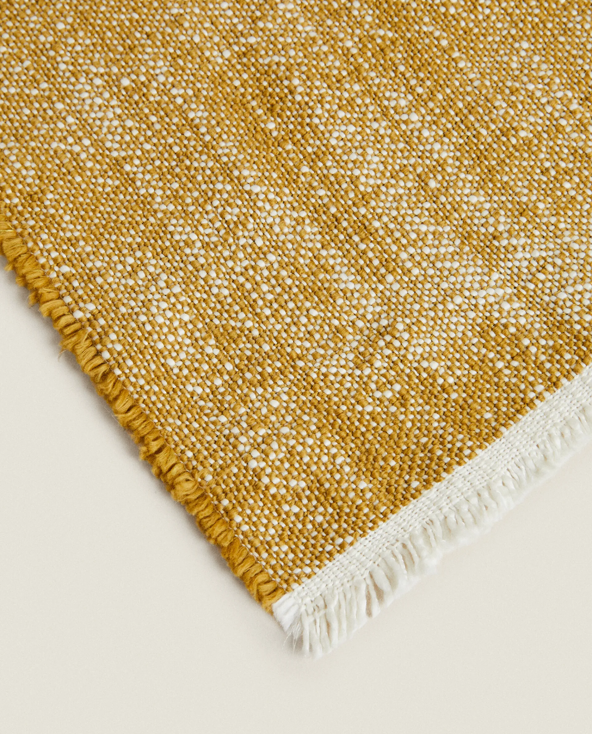 Blankets*ZARA Home Flecked Blanket Mustard Yellow