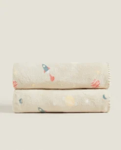 Blankets*ZARA Home Fleece Blanket Multicolored