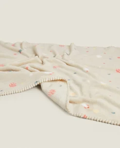 Blankets*ZARA Home Fleece Blanket Multicolored