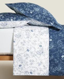 Duvet Covers*ZARA Home Floral Comforter Duvet Cover Blue
