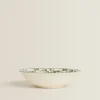 Bowls*ZARA Home Floral Earthenware Bowl Olive