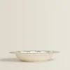 Soup Plates*ZARA Home Floral Earthenware Soup Plate Olive