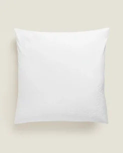 Pillowcases*ZARA Home Floral Embroidery Pillowcase White
