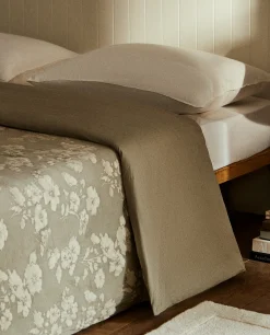 Duvet Covers*ZARA Home Floral Jacquard Duvet Cover Green