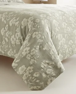 Duvet Covers*ZARA Home Floral Jacquard Duvet Cover Green