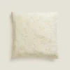 Bedspreads*ZARA Home Floral Jacquard Throw Pillow Cover Beige