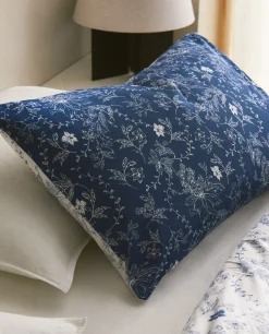 Pillowcases*ZARA Home Floral Pillowcase Blue