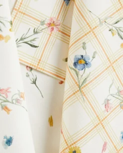 Kitchen Towels, Aprons And Bags*ZARA Home Floral Print Cotton Kitchen Towel (Pack Of 2) Green