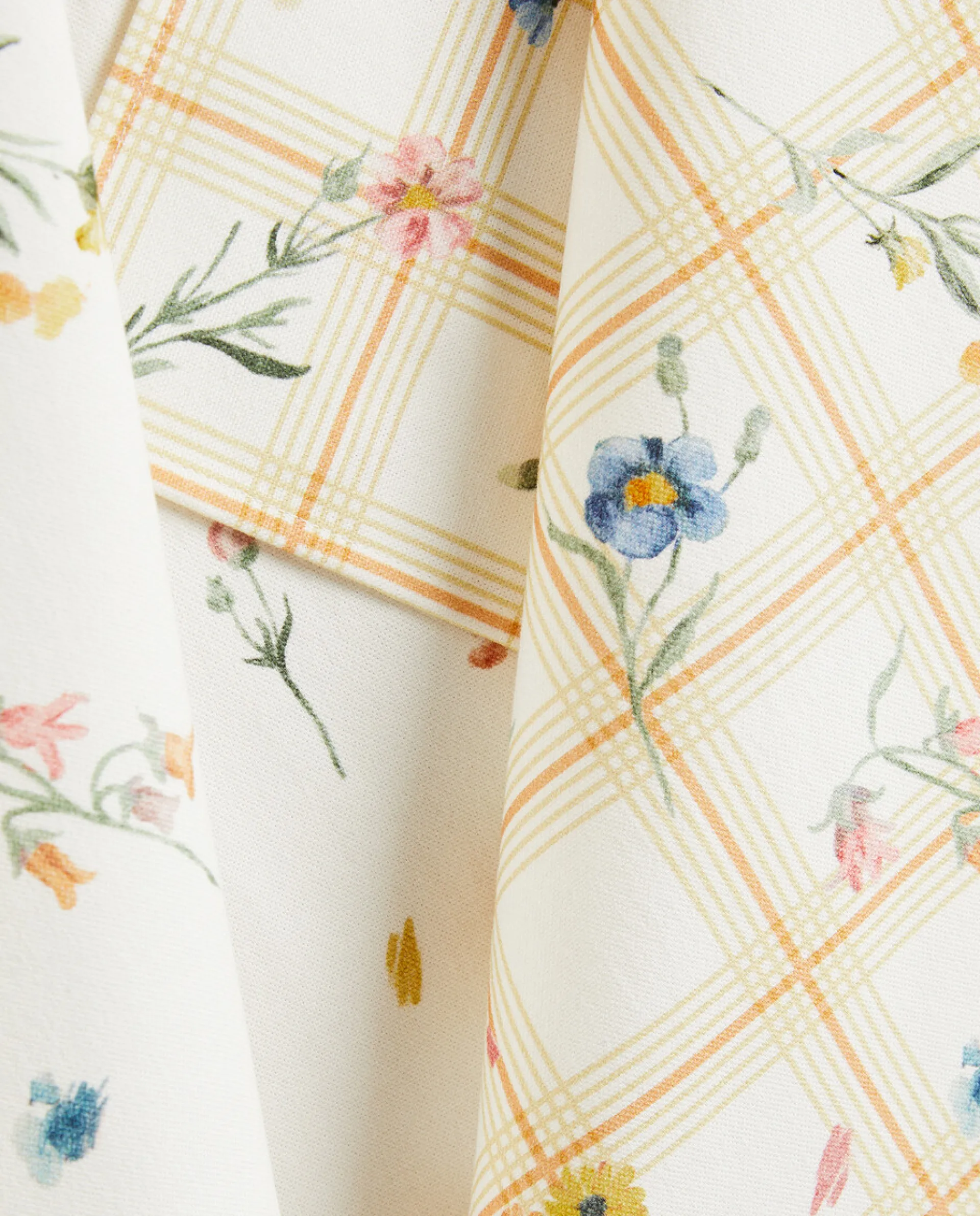 Kitchen Towels, Aprons And Bags*ZARA Home Floral Print Cotton Kitchen Towel (Pack Of 2) Green