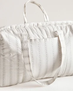 Diaper Bags*ZARA Home Floral Print Diaper Bag Oyster White