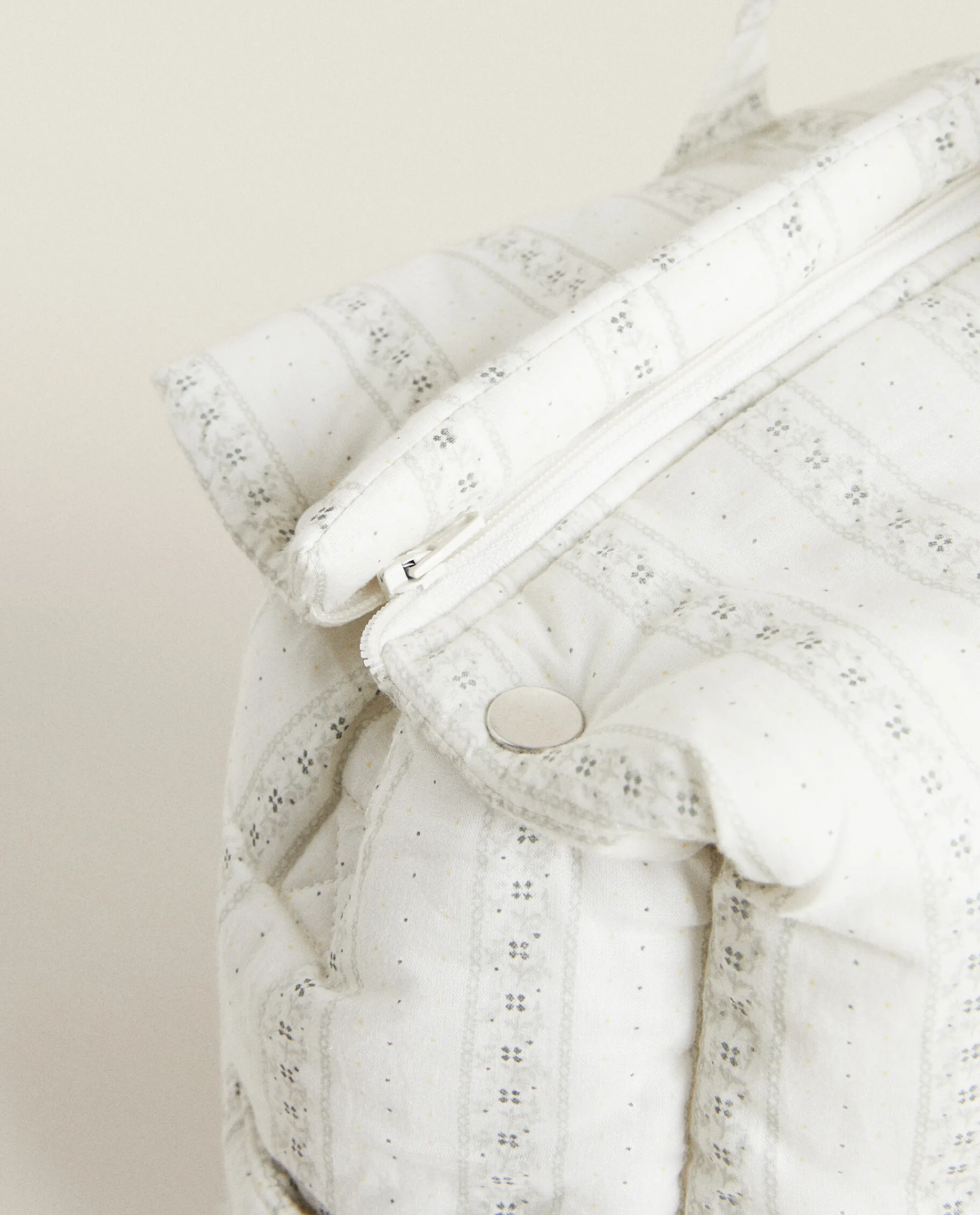 Diaper Bags*ZARA Home Floral Print Diaper Bag Oyster White