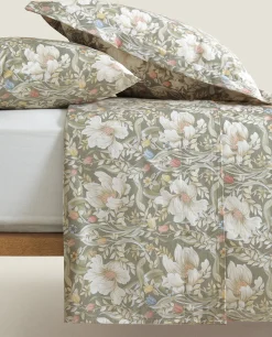 Duvet Covers*ZARA Home Floral Print Duvet Cover Green