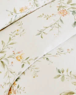 Duvet Covers*ZARA Home Floral Print Duvet Cover Oyster White