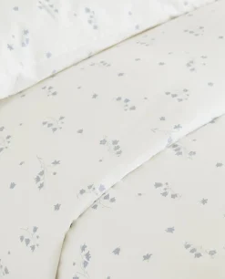 Duvet Covers*ZARA Home Floral Print Duvet Cover Oyster White