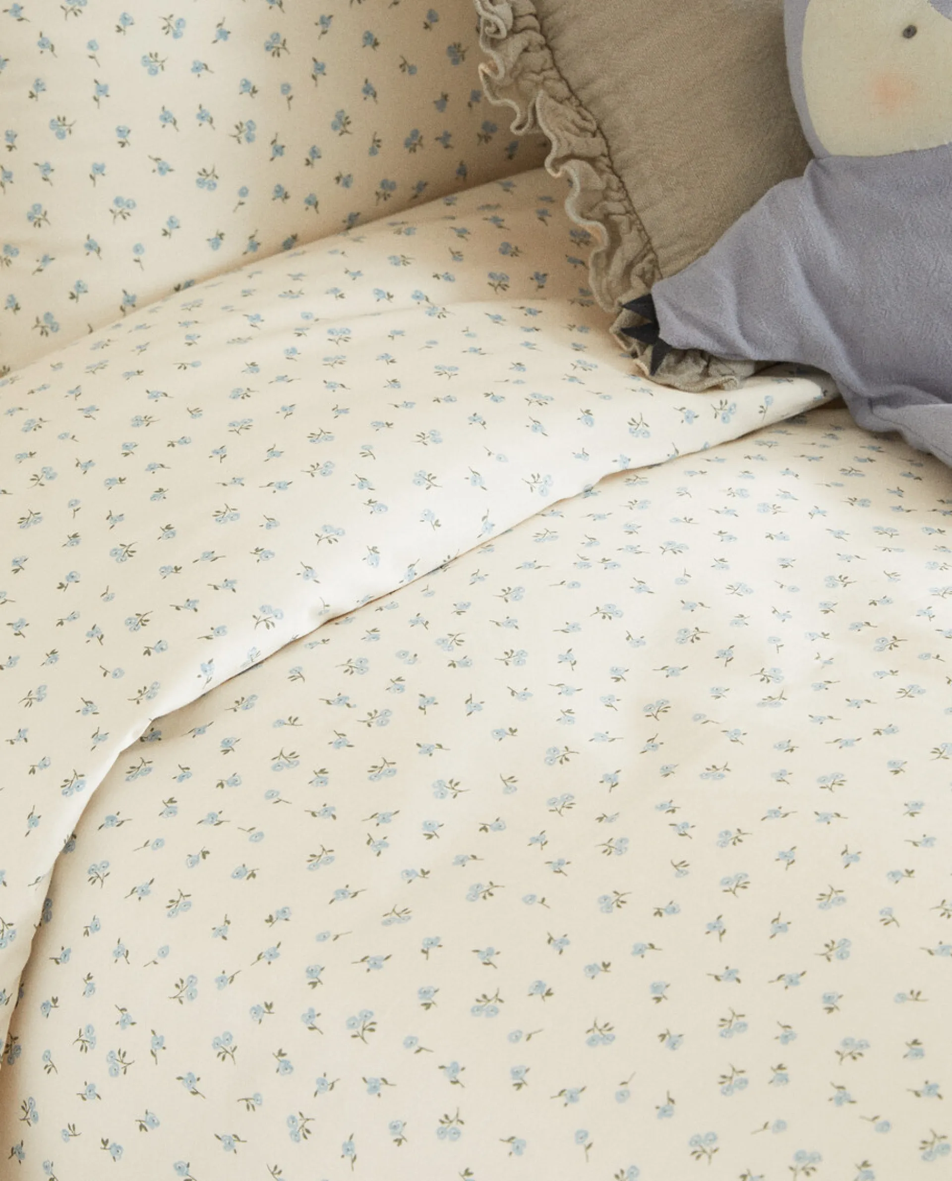 Duvet Covers*ZARA Home Floral Print Duvet Cover Blue
