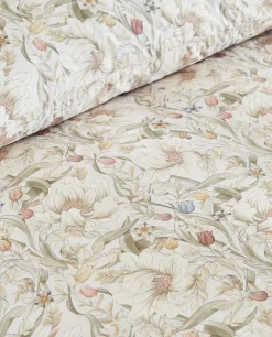 Duvet Covers*ZARA Home Floral Print Duvet Cover Oyster White