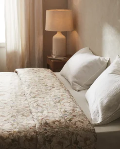 Duvet Covers*ZARA Home Floral Print Duvet Cover Oyster White