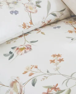 Duvet Covers*ZARA Home Floral Print Duvet Cover Oyster White