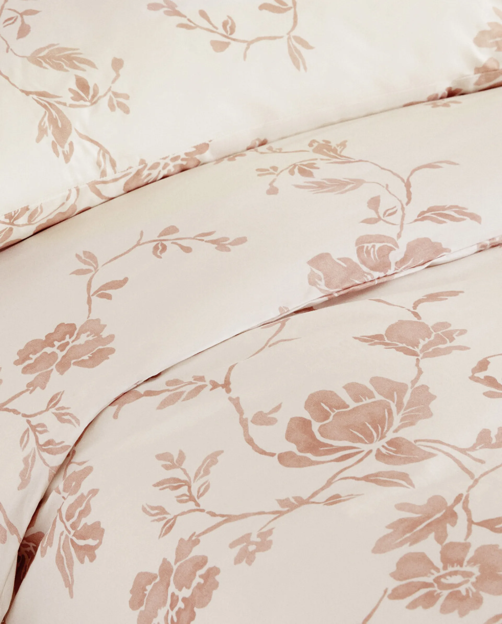 Duvet Covers*ZARA Home Floral Print Duvet Cover Pink