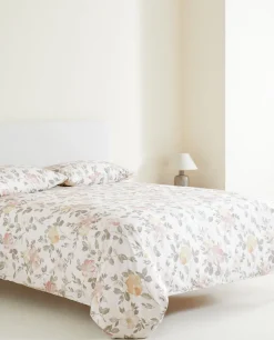 Duvet Covers*ZARA Home Floral Print Duvet Cover Pink