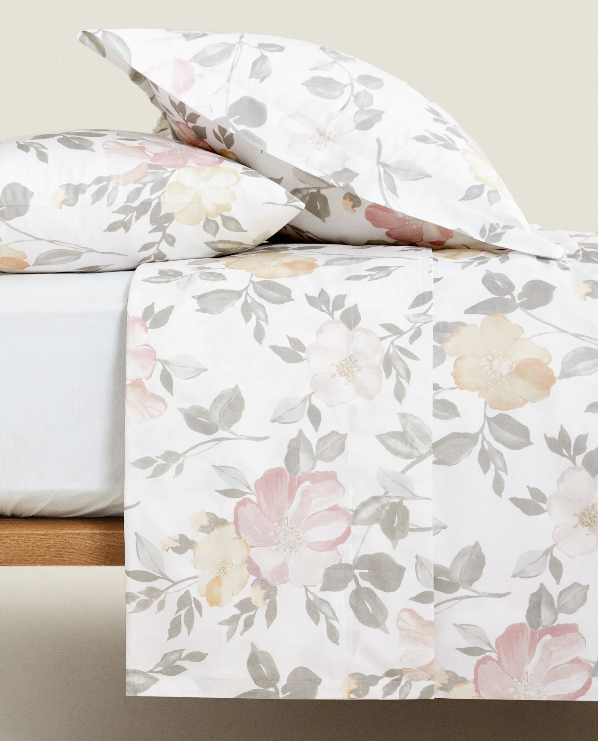Duvet Covers*ZARA Home Floral Print Duvet Cover Pink