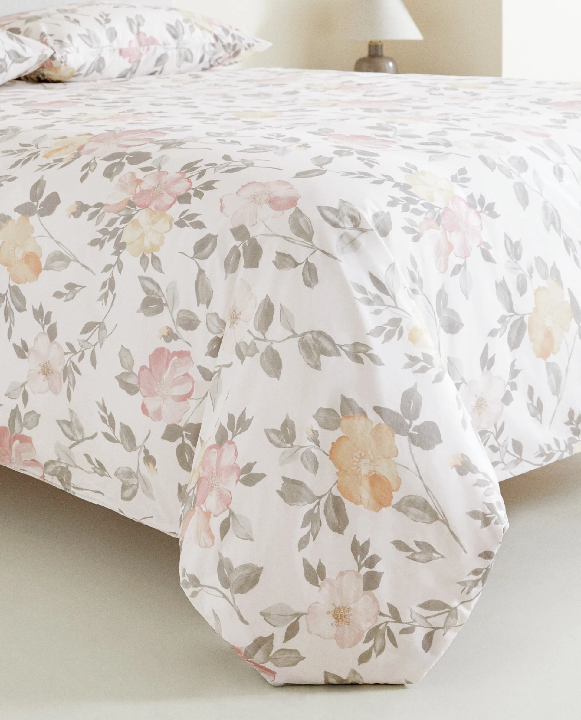 Duvet Covers*ZARA Home Floral Print Duvet Cover Pink