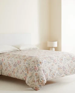 Duvet Covers*ZARA Home Floral Print Duvet Cover Sand