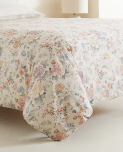 Duvet Covers*ZARA Home Floral Print Duvet Cover Sand