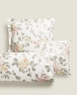 Pillowcases*ZARA Home Floral Print Pillowcase Pink
