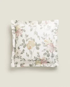 Pillowcases*ZARA Home Floral Print Pillowcase Pink