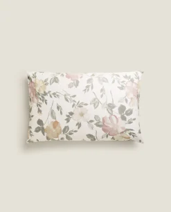 Pillowcases*ZARA Home Floral Print Pillowcase Pink