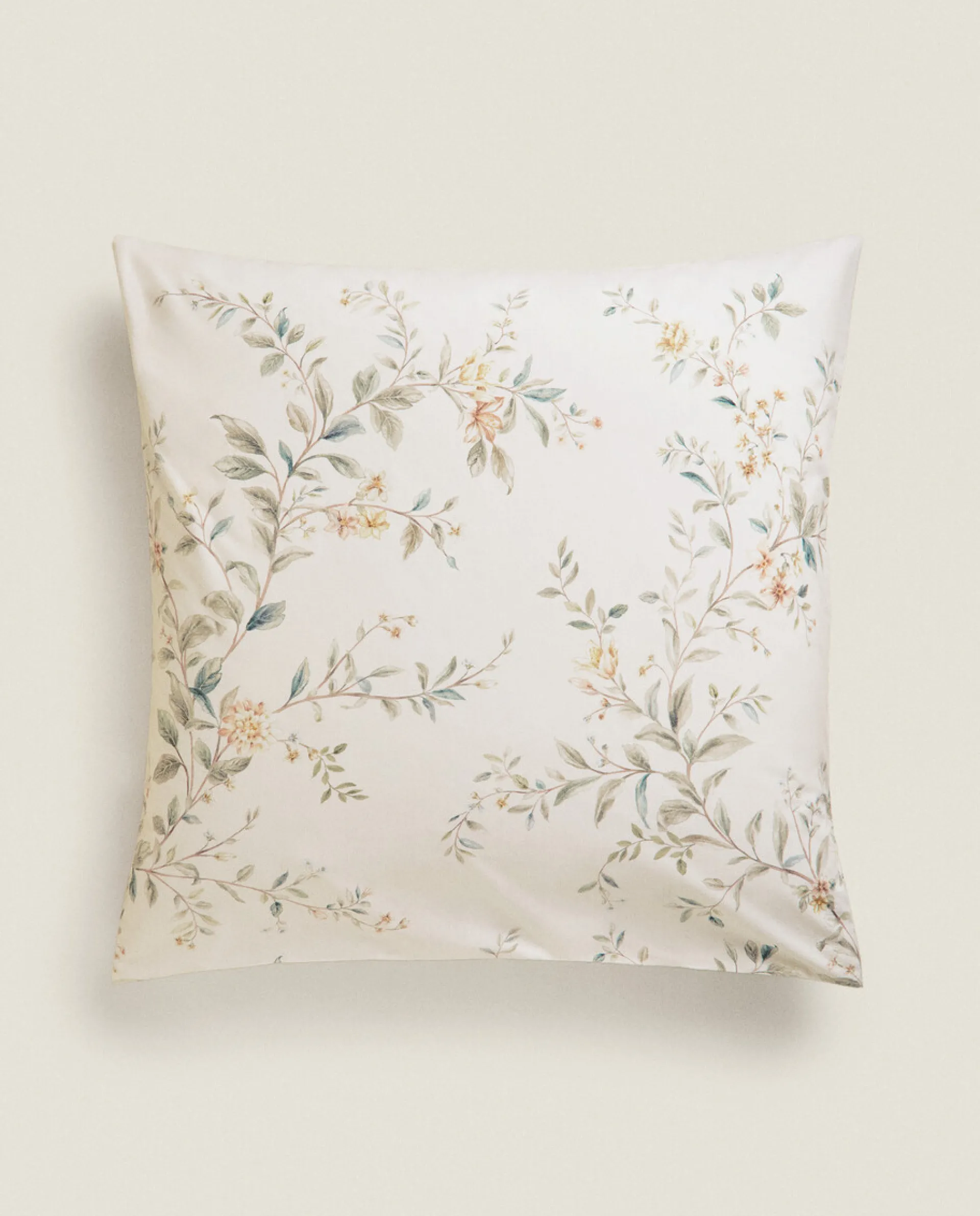 Pillowcases*ZARA Home Floral Print Pillowcase Cream