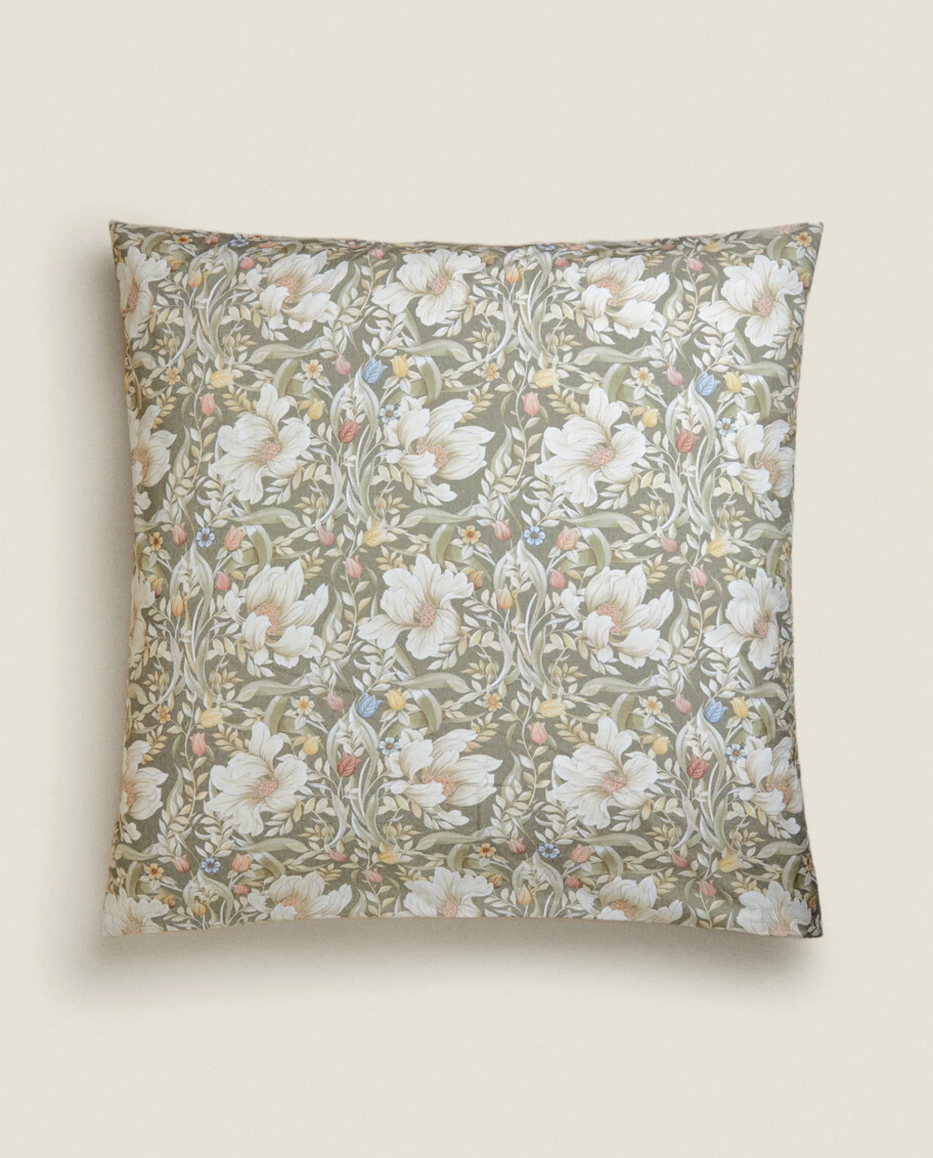 Pillowcases*ZARA Home Floral Print Pillowcase Green
