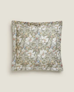 Pillowcases*ZARA Home Floral Print Pillowcase Green