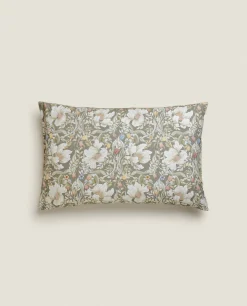 Pillowcases*ZARA Home Floral Print Pillowcase Green