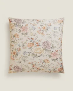 Pillowcases*ZARA Home Floral Print Pillowcase Sand