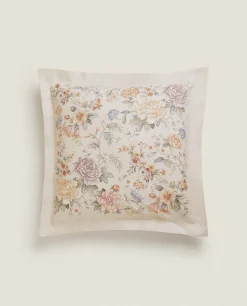Pillowcases*ZARA Home Floral Print Pillowcase Sand