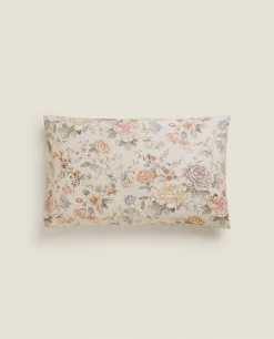 Pillowcases*ZARA Home Floral Print Pillowcase Sand