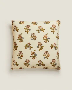Pillowcases*ZARA Home Floral Print Pillowcase Sand
