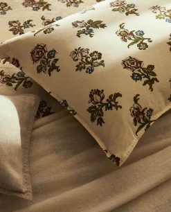 Pillowcases*ZARA Home Floral Print Pillowcase Sand