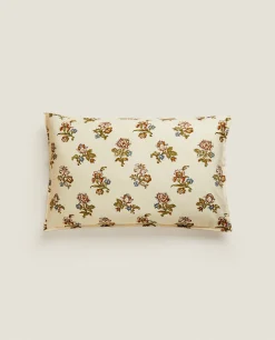 Pillowcases*ZARA Home Floral Print Pillowcase Sand
